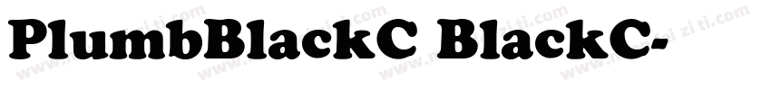 PlumbBlackC BlackC字体转换